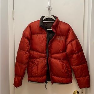 Orange/Brown Size Men’s M reversible Down jacket